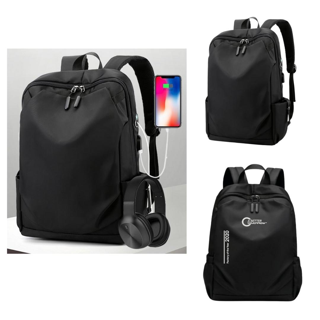 Backpack with USB Charging (Round) - Kings Conceptz